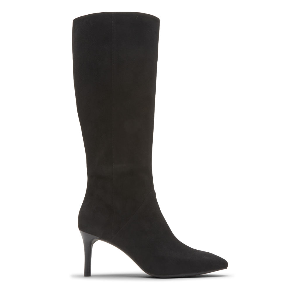 Botas Rockport Mujer Mexico - Total Motion Ariahnna Tall Negros - MBVNW1639